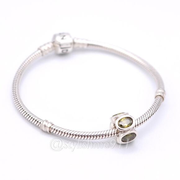 Authentic PANDORA Green Oval Lights Charm - 790311GCZ - Picture 5 of 9